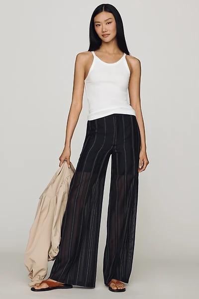 AG Jeans Anna Mid-Rise Wide-Leg Trousers