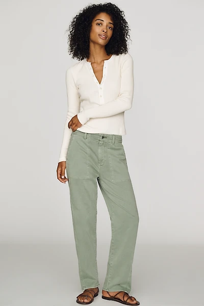 AG Jeans Analeigh Mid-Rise Straight-Leg Pants
