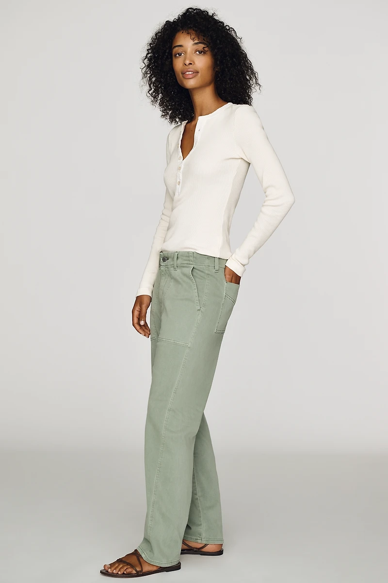 AG Jeans Analeigh Mid-Rise Straight-Leg Pants