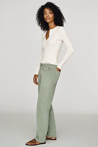 AG Jeans Analeigh Mid-Rise Straight-Leg Pants