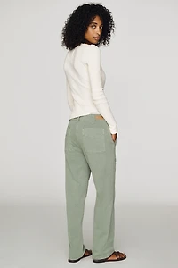 AG Jeans Analeigh Mid-Rise Straight-Leg Pants