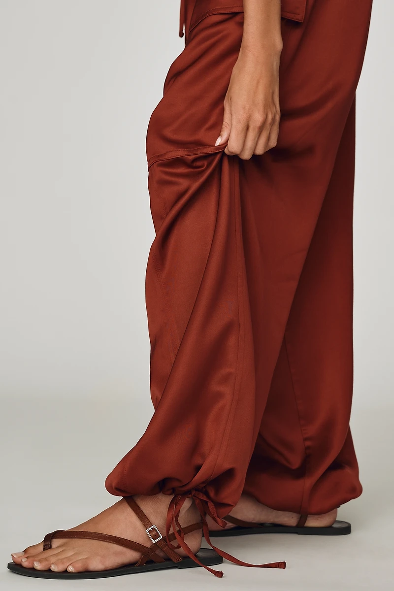 AG Atwater Satin Cargo Pants