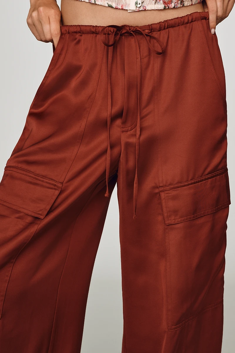 AG Atwater Satin Cargo Pants