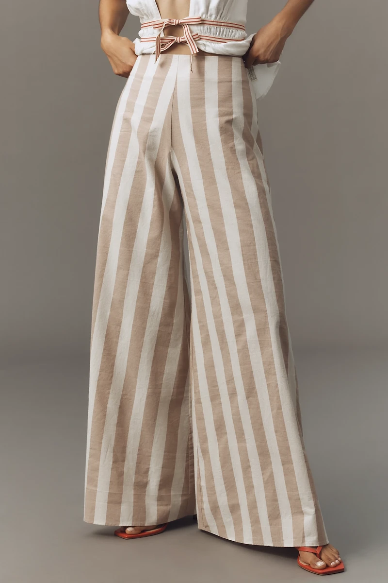 Corey Lynn Calter Wide-Leg Cotton Pants