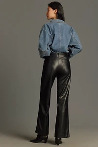 Joe's Jeans The Mia High-Rise Wide-Leg Faux-Leather Pants