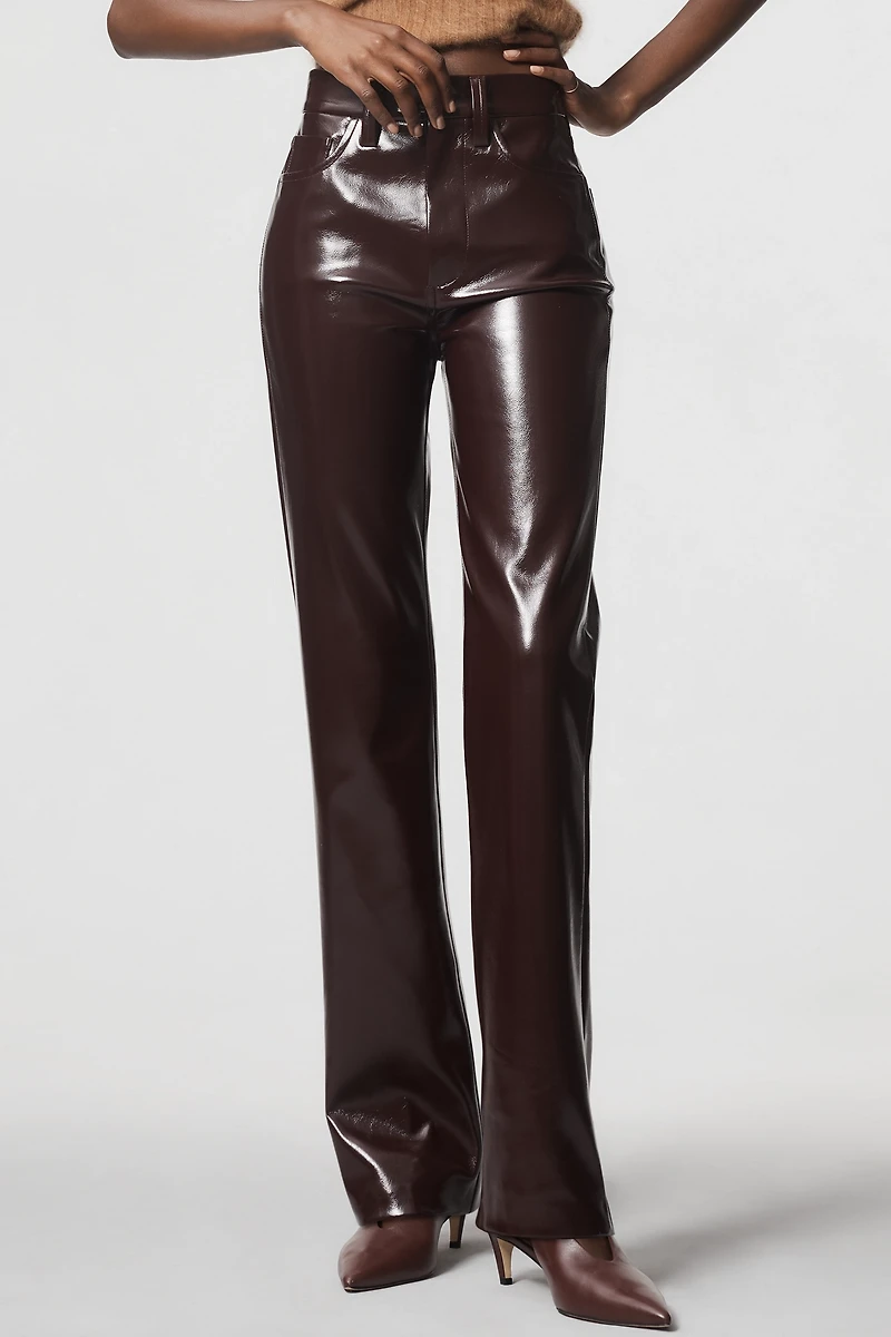 Joe's Jeans Margot Faux Leather High-Rise Slim Pants