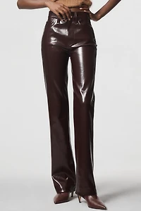 Joe's Jeans Margot Faux Leather High-Rise Slim Pants
