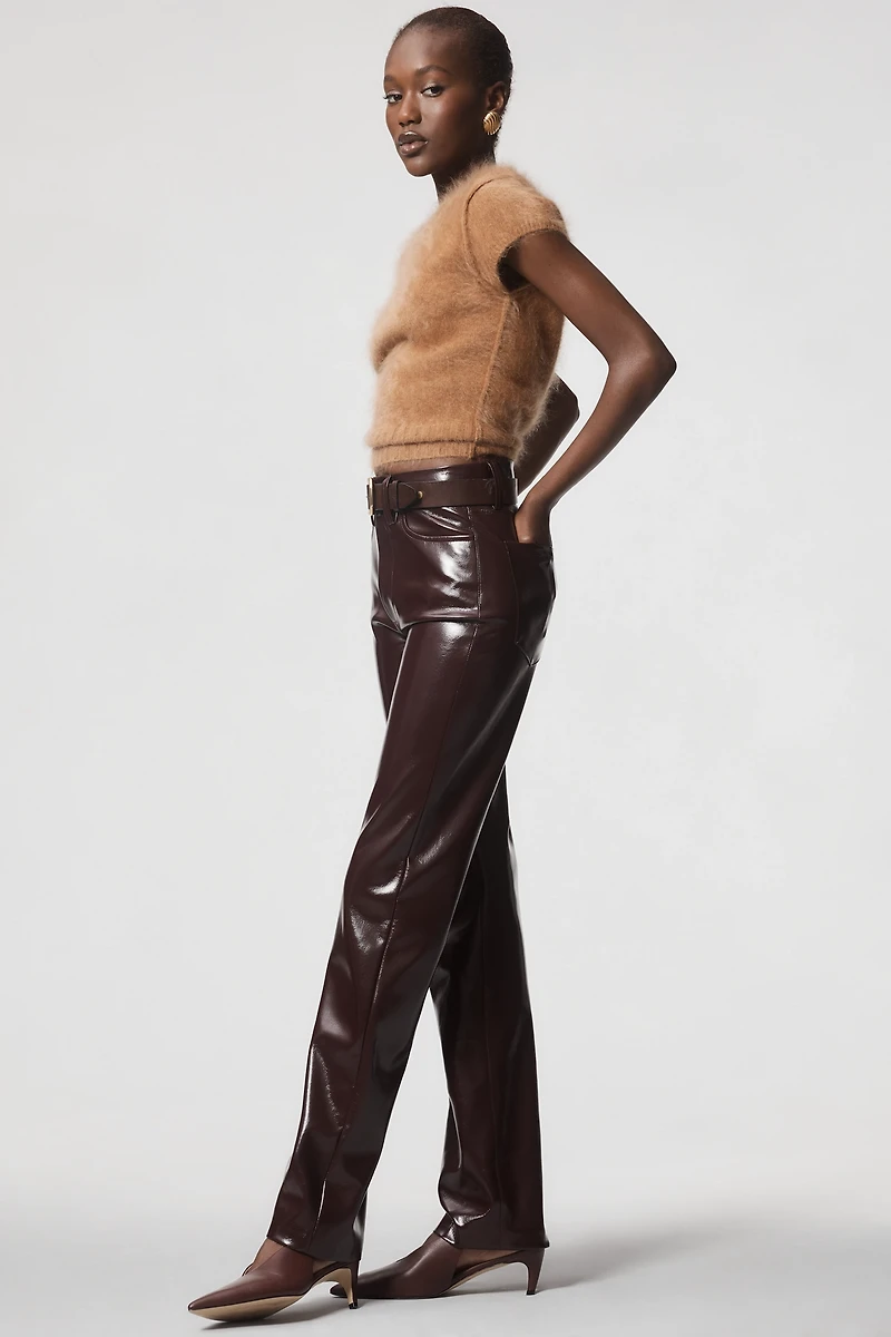 Joe's Jeans Margot Faux Leather High-Rise Slim Pants