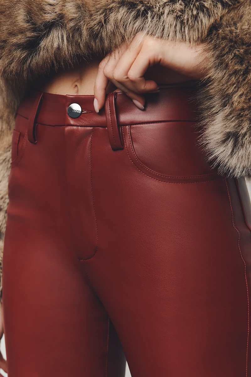 Joe's Jean Lyra Faux-Leather Straight-Leg Pants