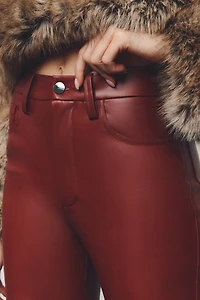 Joe's Jean Lyra Faux-Leather Straight-Leg Pants