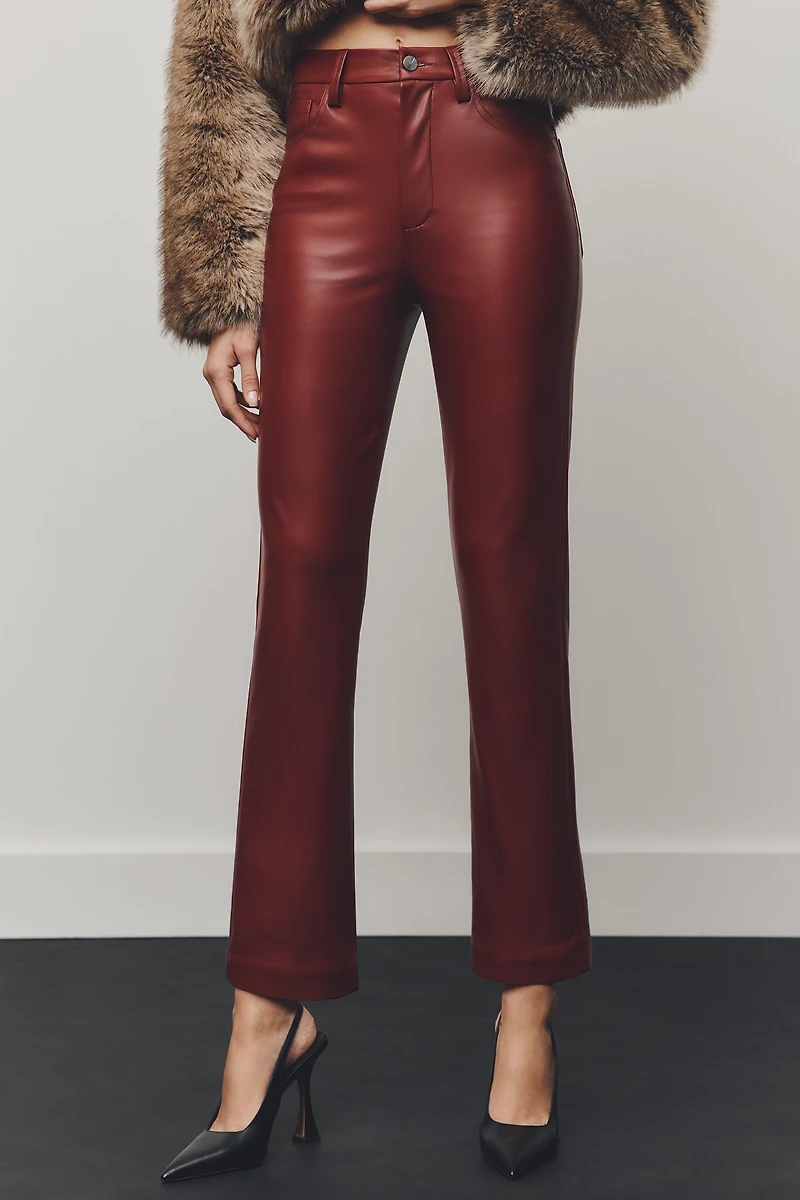 Joe's Jean Lyra Faux-Leather Straight-Leg Pants