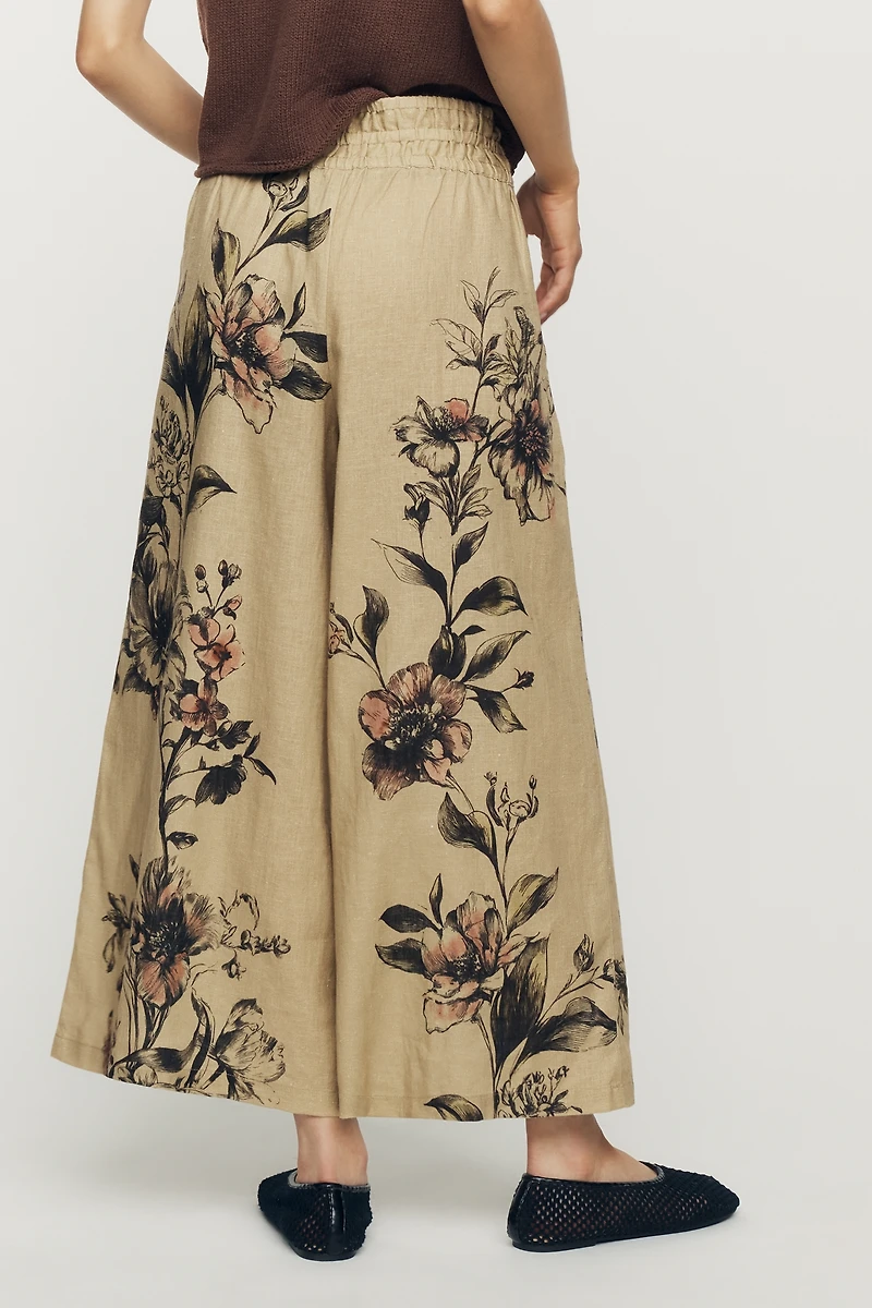 Somerset Pull-On Pants: Printed Linen Cotton Edition