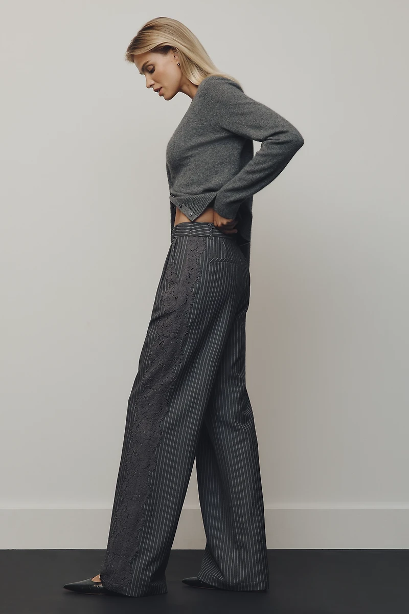 TND Lace Pinstripe Trousers