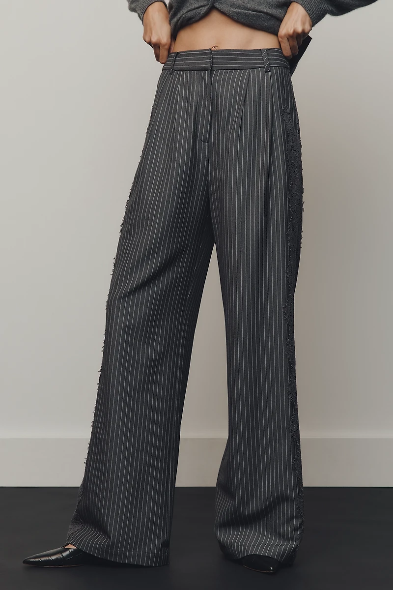 TND Lace Pinstripe Trousers