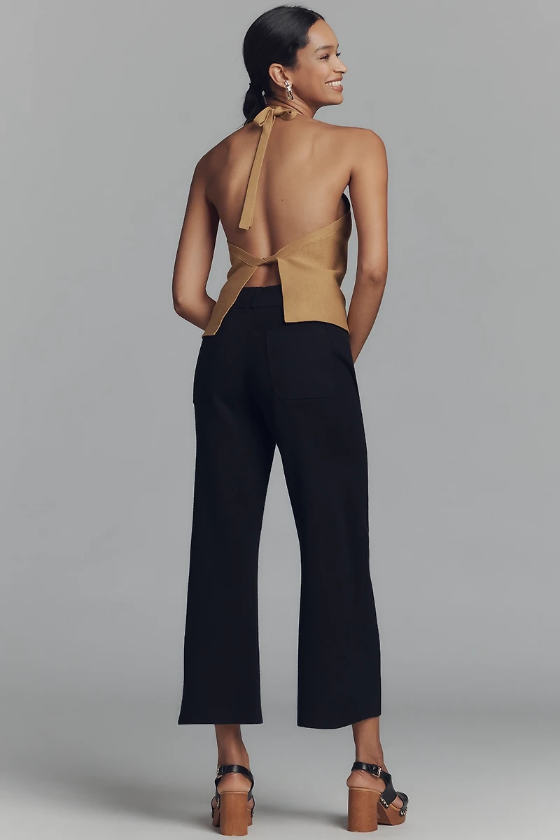 The Colette Sweater Knit Crop Wide-Leg Pants by Maeve