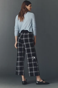 The Colette Sweater Crop High-Rise Wide-Leg Pants by Maeve