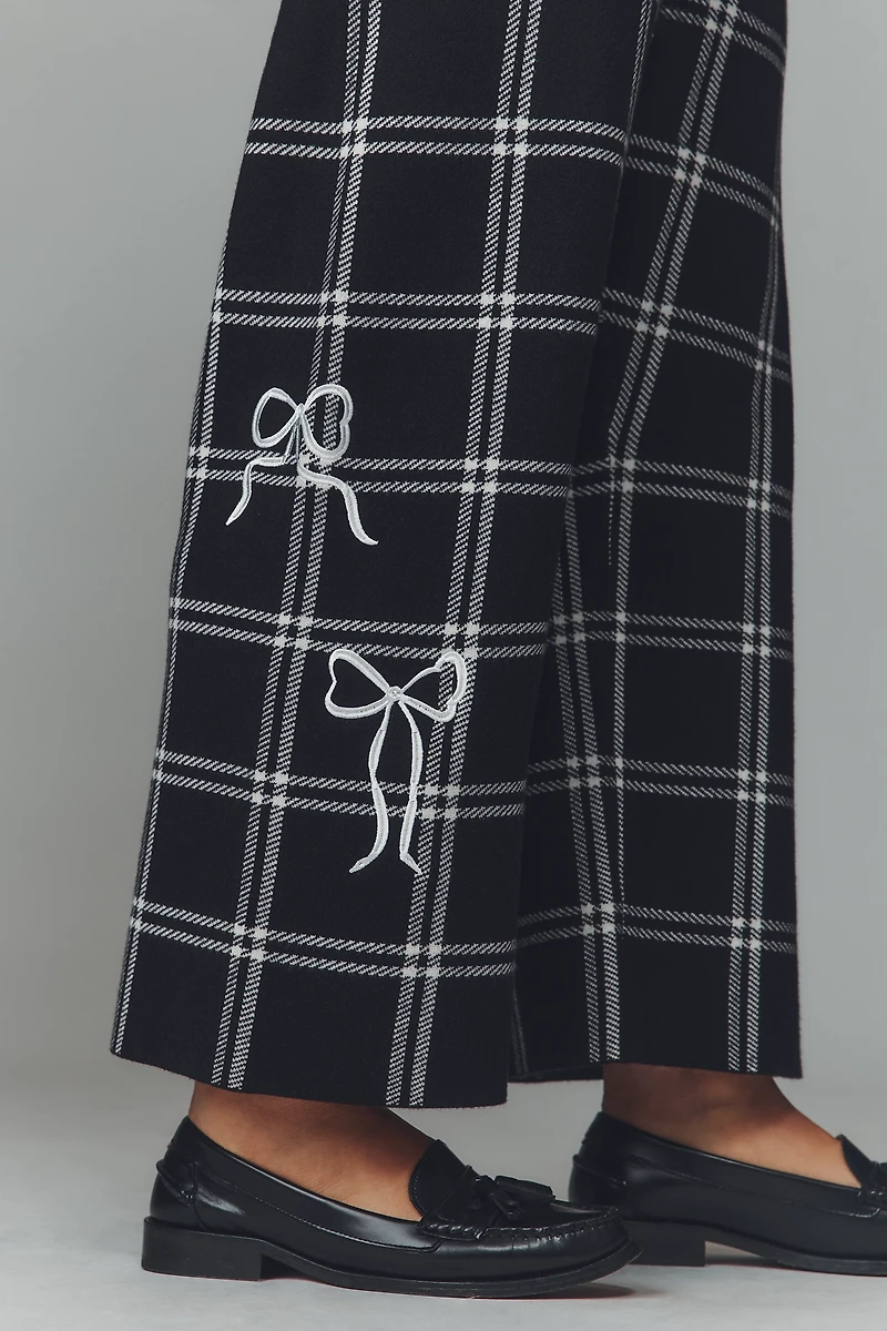 The Colette Sweater Crop High-Rise Wide-Leg Pants by Maeve