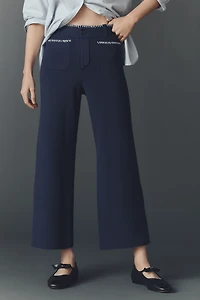 The Colette Crop Whipstich Sweater Pants by Maeve