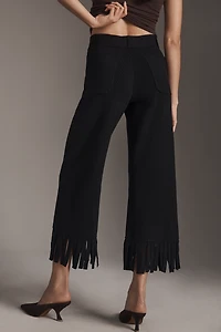 The Colette Crop Knit Fringe Pants by Maeve