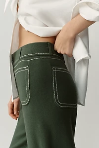 The Colette Full-Length Topstitch Sweater Pants by Maeve