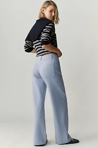 Maeve Colette Sweater Knit High-Rise Wide-Leg Full-Length Pants