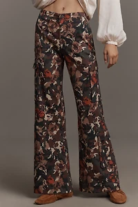 Pilcro Printed Cargo Bootcut Pants