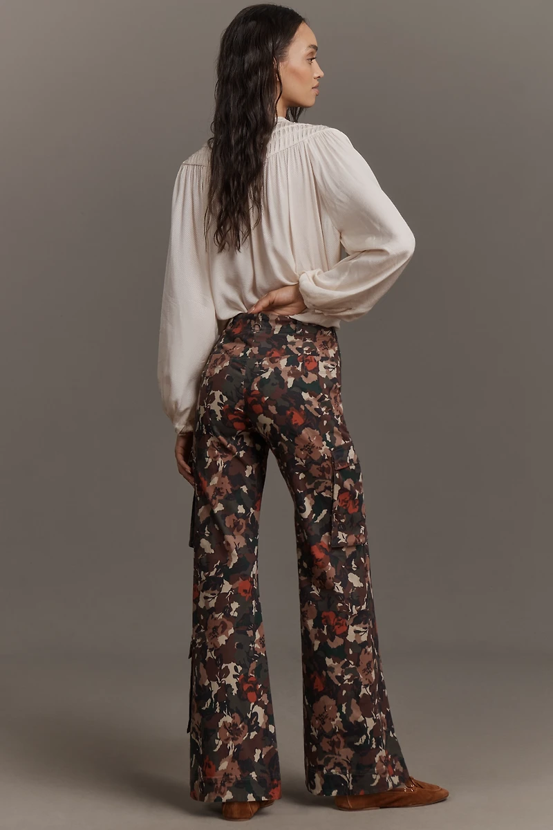 Pilcro Printed Cargo Bootcut Pants