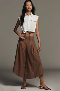 By Anthropologie Linen Extended Waist Pants