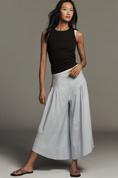 By Anthropologie Linen Extended Waist Pants