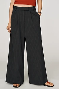 Whiteroom + Cactus Pleated Pinstripe Trousers