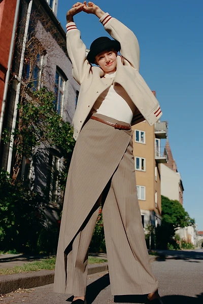 Whiteroom + Cactus Wrap Front Trousers