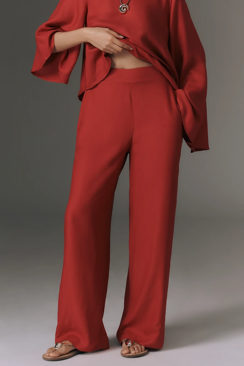 Cacay Straight-Leg Pull-On Pants