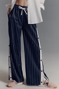 Steve Madden Beckham Wide-Leg Drawstring Pull-On Track Pants