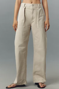 AGOLDE Sefton Cotton Curved-Leg Pants