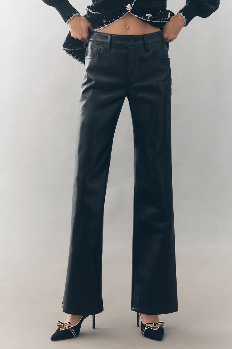 Citizens of Humanity Genova Leather Low-Rise Bootcut Pants