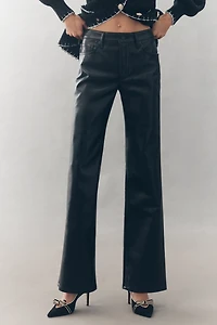 Citizens of Humanity Genova Leather Low-Rise Bootcut Pants