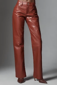AGOLDE Low-Rise Slim Leather Pants