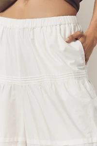 By Anthropologie Lace Petticoat Crop Wide-Leg Pants