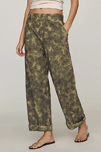 By Anthropologie Cotton Eyelet High Rise Harem Pants