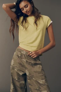 The Izzie Relaxed Pull-On Barrel Pants by Pilcro: Printed Twill Edition