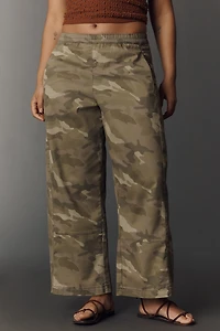 The Izzie Relaxed Pull-On Barrel Pants by Pilcro: Printed Twill Edition