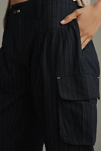 Pilcro Pinstripe Curved Pants