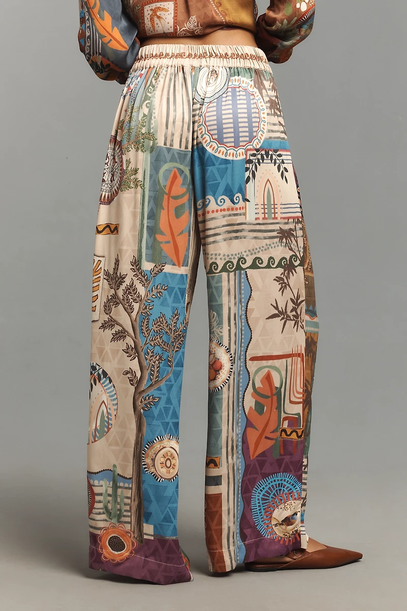 Ranna Gill Santa Fe Printed Wide Leg Pants