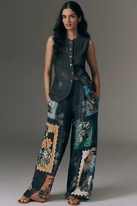 Ranna Gill Floral Printed Wide-Leg Pants