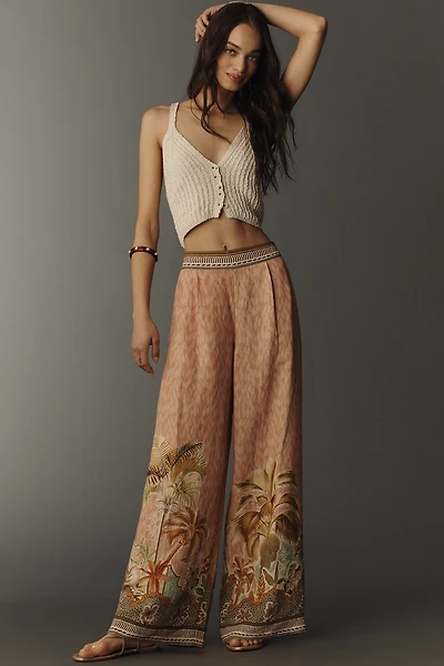 Ranna Gill Printed Pull-On Pants