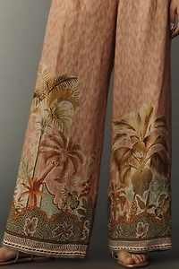 Ranna Gill Printed Pull-On Pants