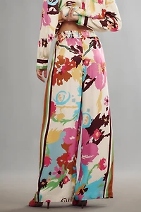 Conditions Apply Imara Satin Wide-Leg Pants