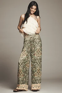 Conditions Apply Imara Satin Wide-Leg Pants