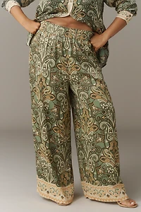 Conditions Apply Imara Satin Wide-Leg Pants