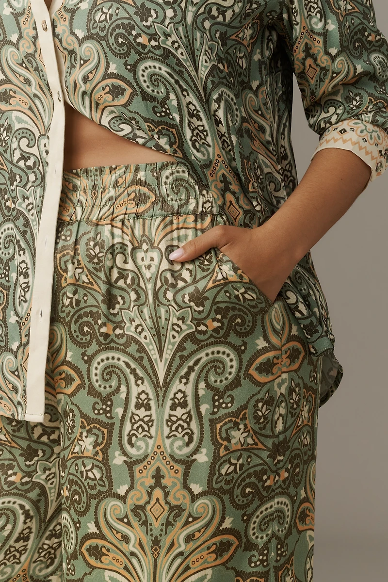 Conditions Apply Imara Satin Wide-Leg Pants